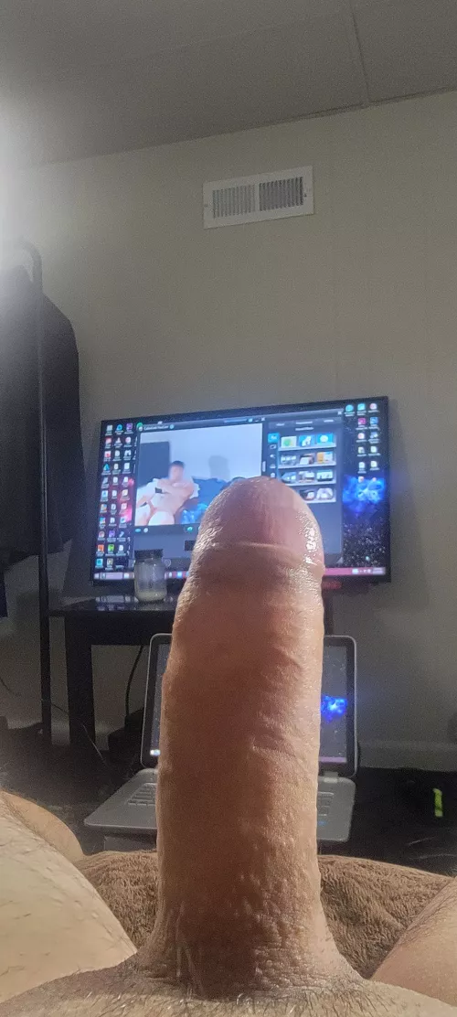 I always get horny seeing my cock on my webcam