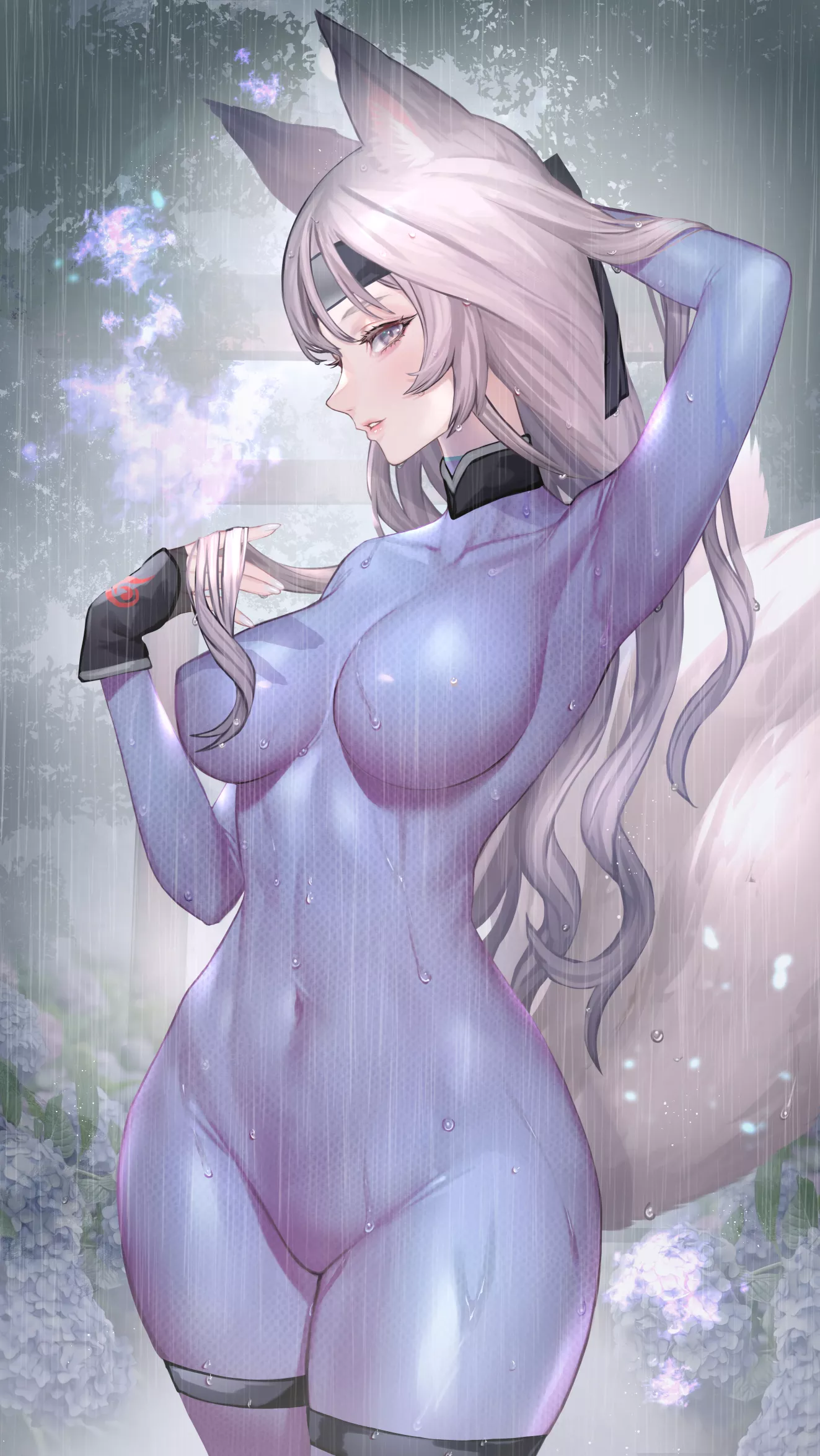 Ninja Kitsu in the Rain