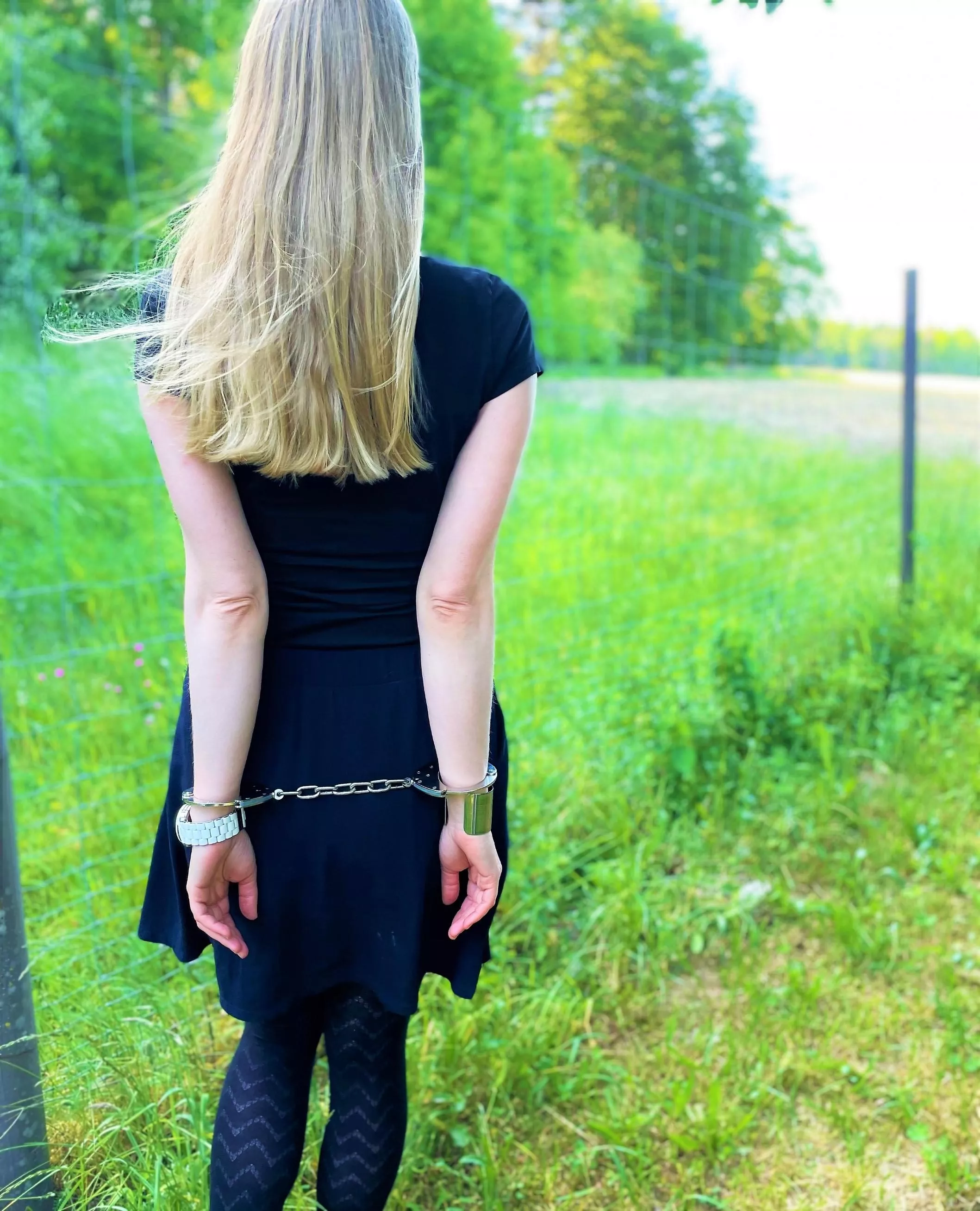 [OC] Taking a walk while cuffed