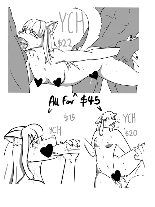 (Open Commissions) YCH fellatio and touch ⭐️Uncensored ⭐️Color ⭐️Fluids and custom sizes if you want to get all 3 the value is $45 per package 🌙🌙🌙 Artist: u/Kittieeartt. I Accept Paypal uwu