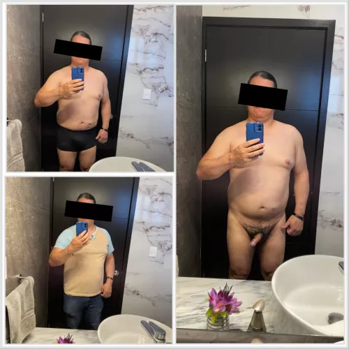 Out of clothes in three steps.