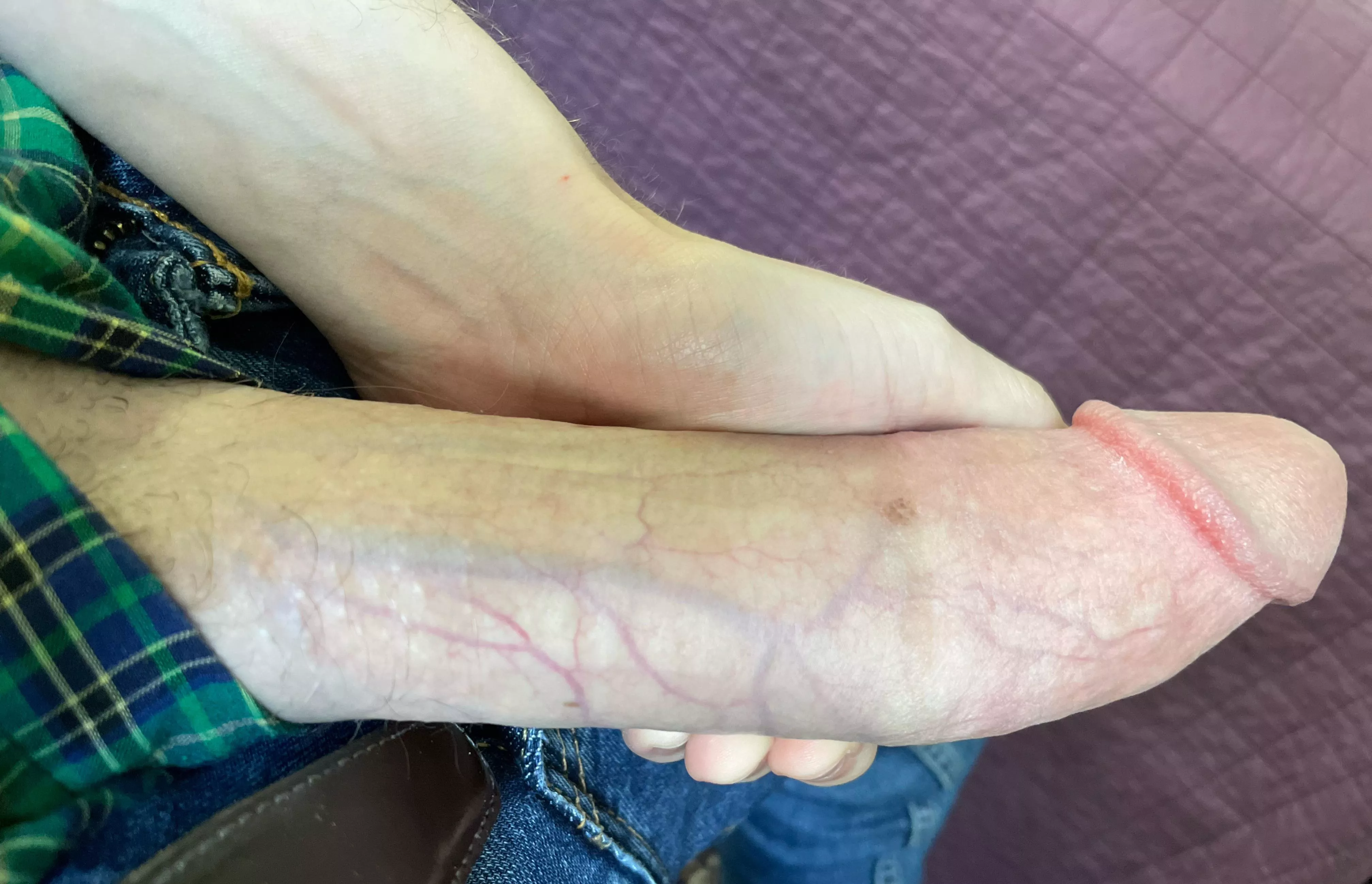 So horny I just had to pull it out and start stroking