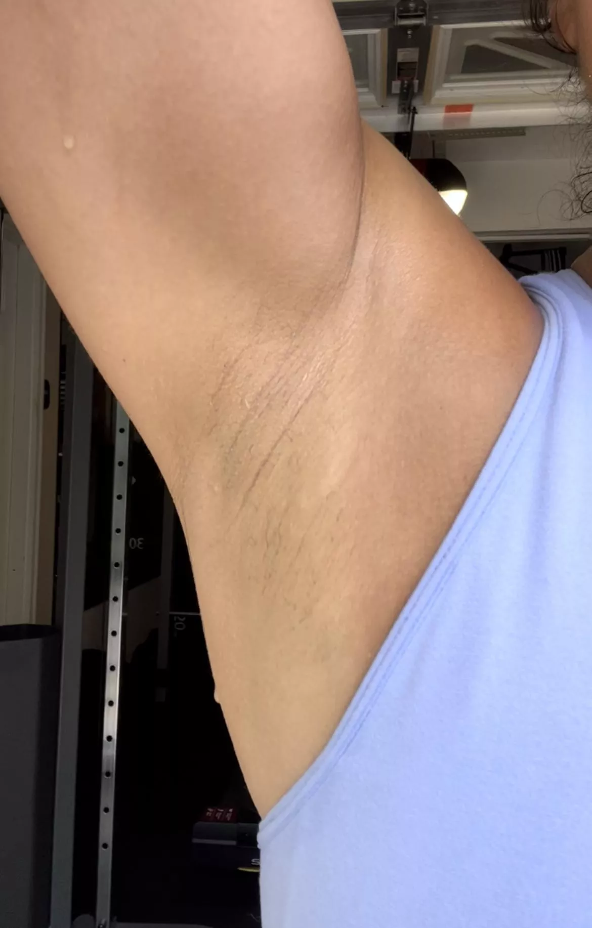 Super close up of the sweat dripping in my pits [f]