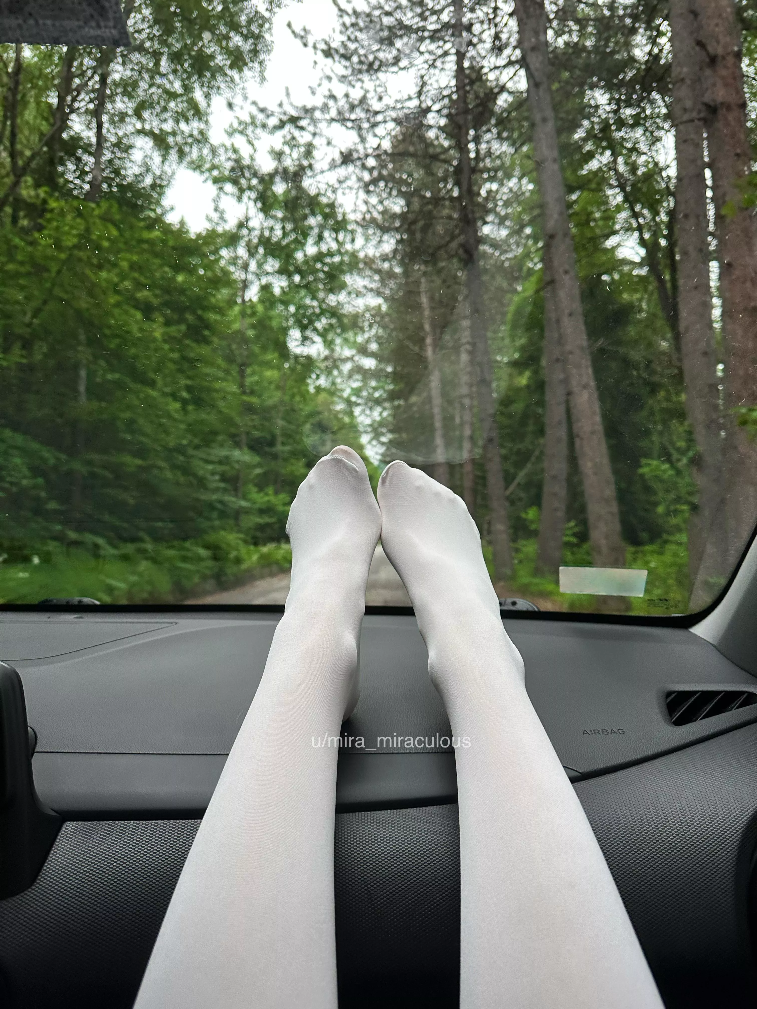 white tights in nature 🌱