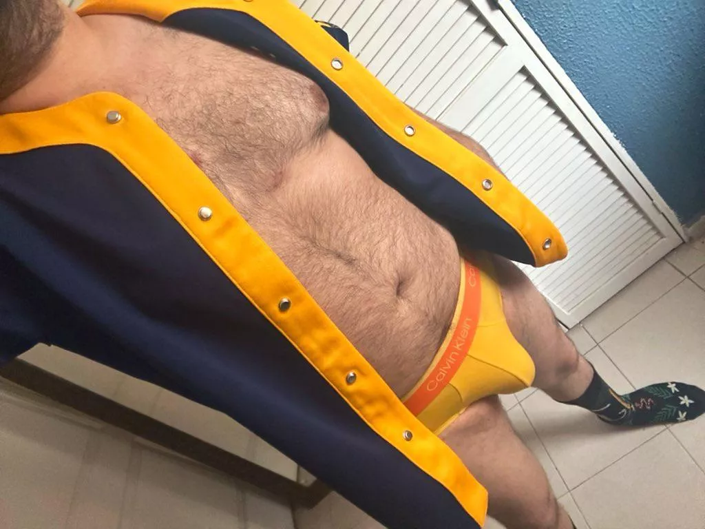 Bright yellow briefs