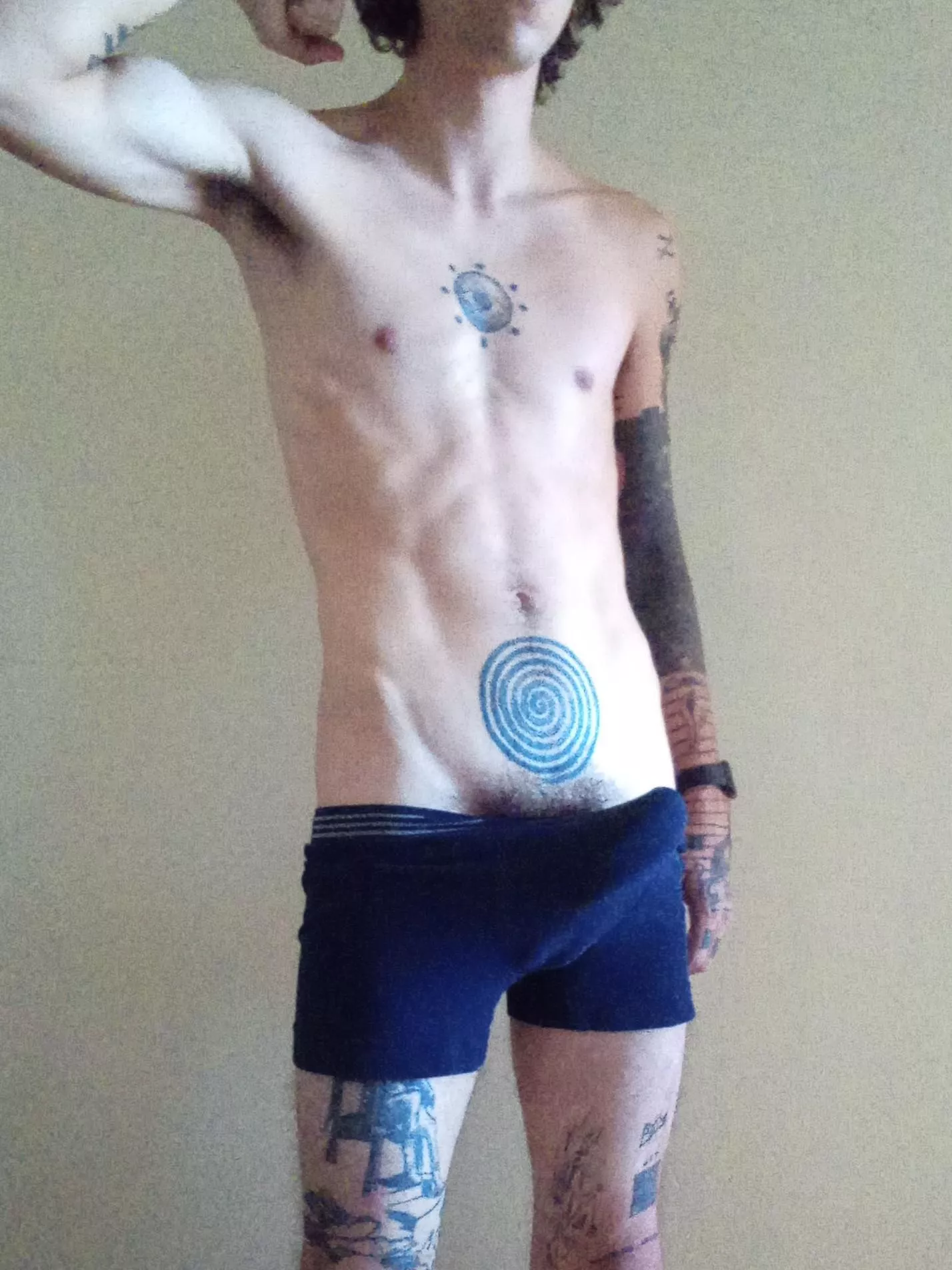 can you notice the bulge? haha