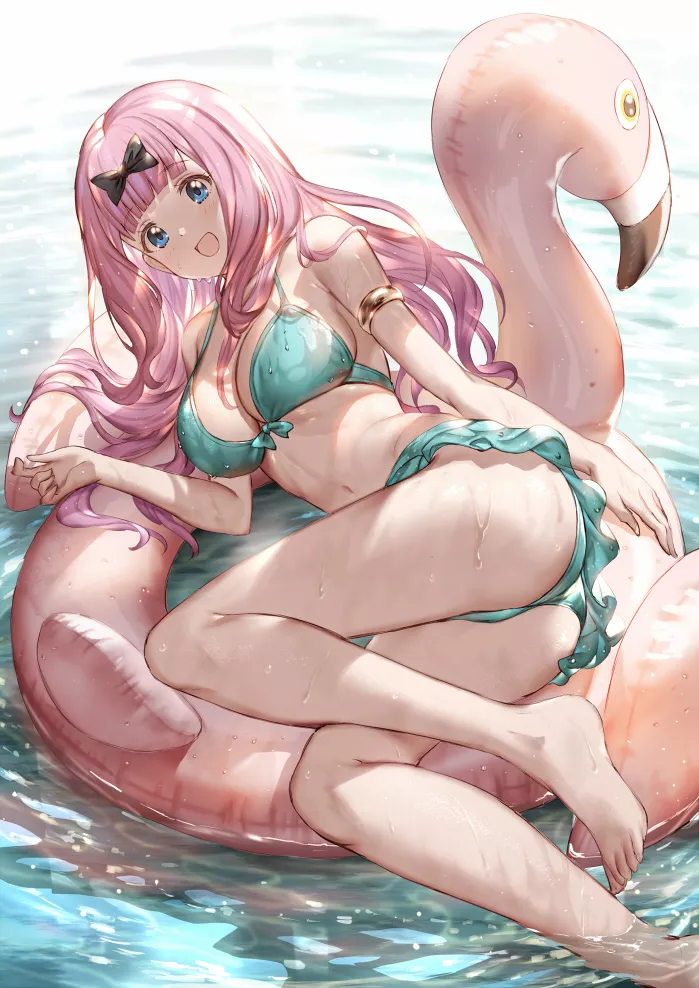 Chika on a floaty (By 77gl)