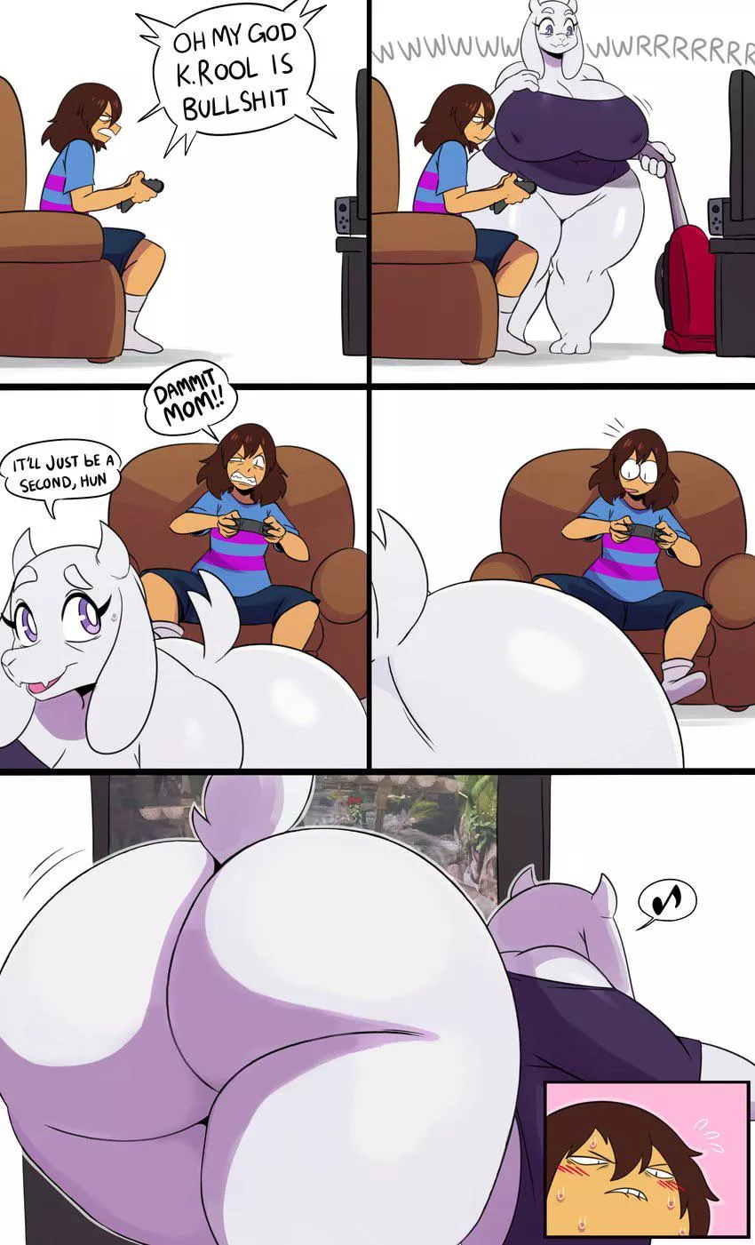 [Frisk, Toriel] Distracted by Toriel’s butt (sssonic2)