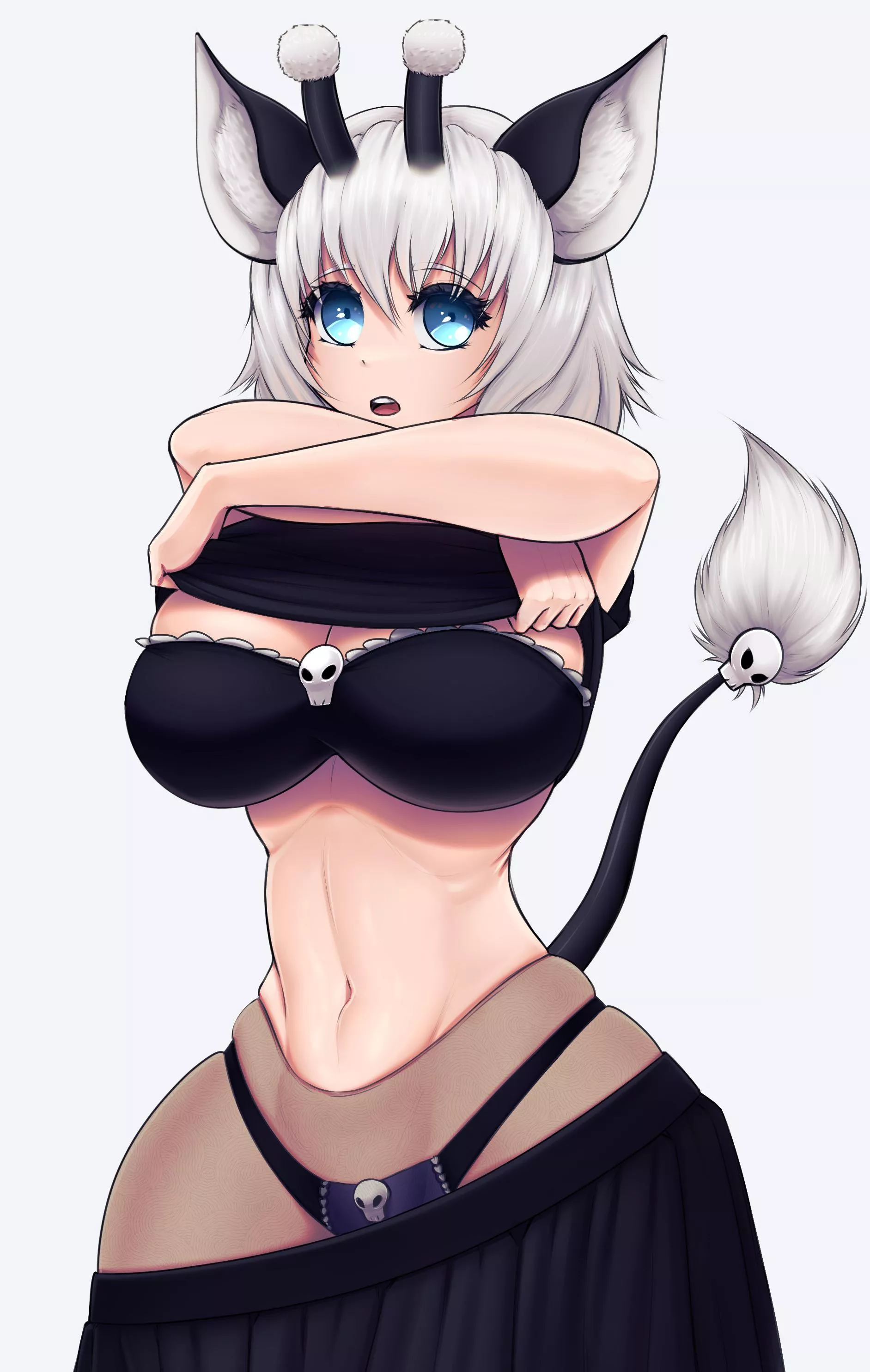 Giraffe goth girl taking off her top [TheZigmis]