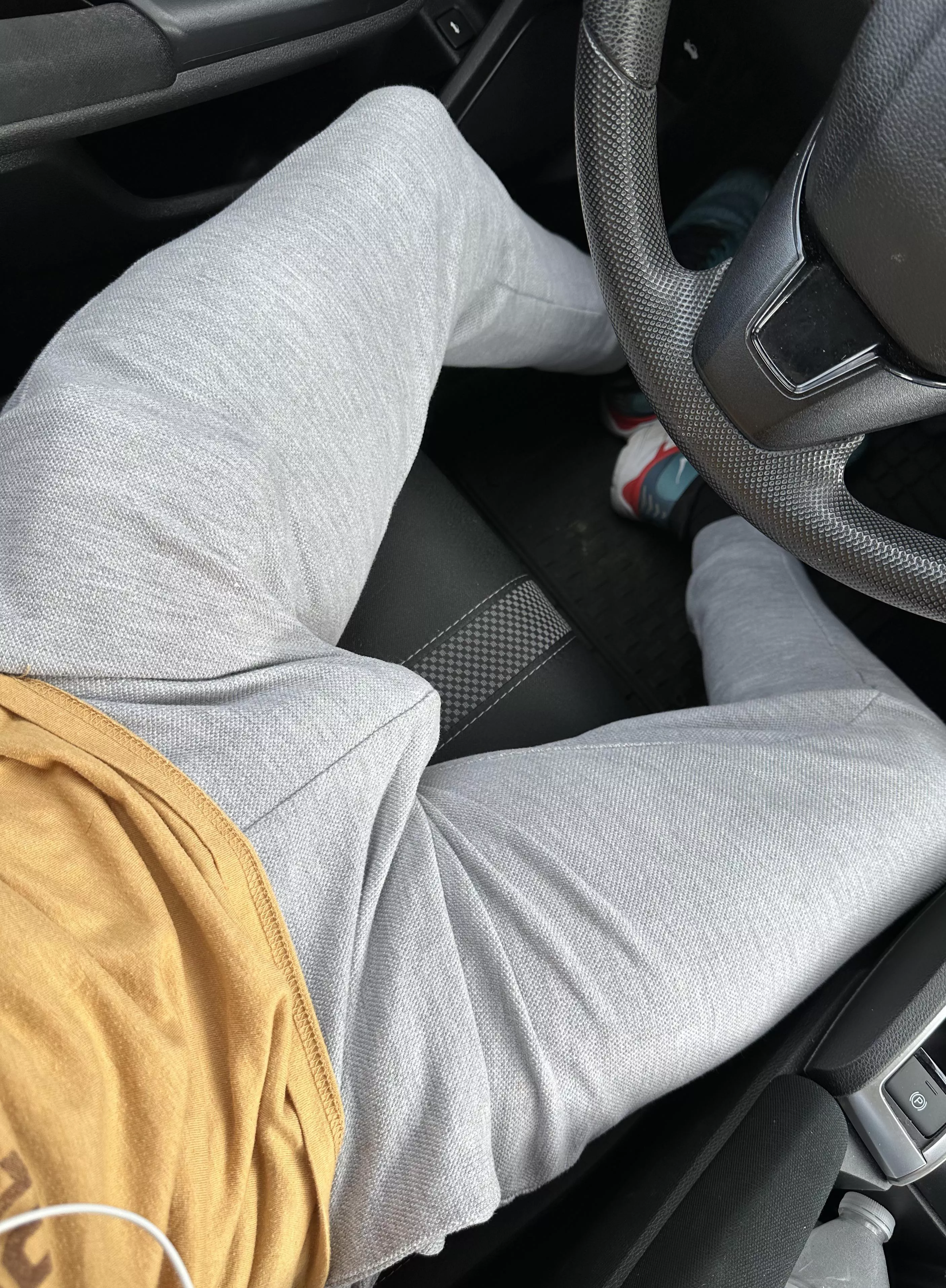 Got hard while stuck in traffic