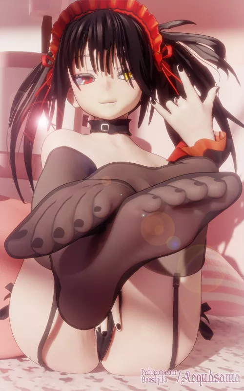 Kurumi's Feet in stockings [Date A Live] (Aequd)