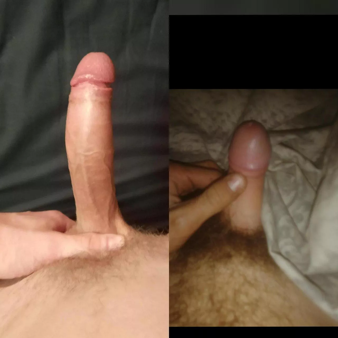 Me(left) vs. Another redditor compared 😁 My size sure humiliates his small willy