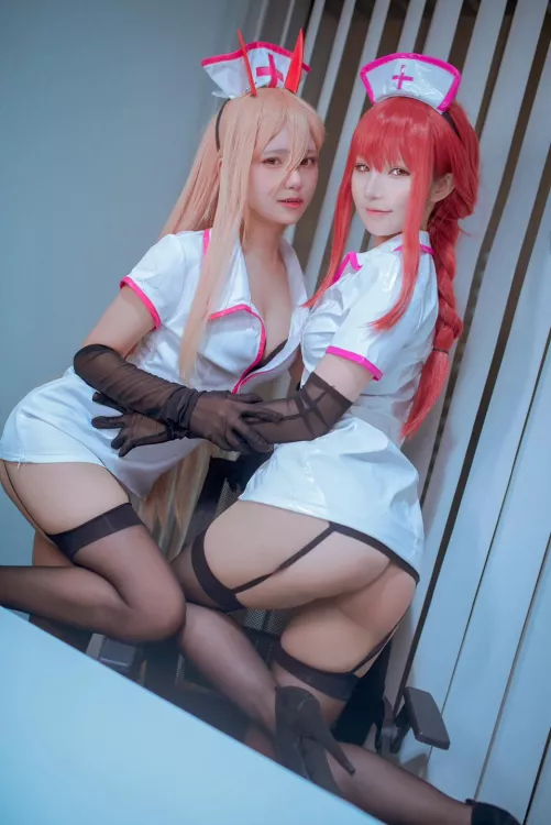 Naughty nurses Makima & Power (Hanari & Yuyuko) Chainsaw Man