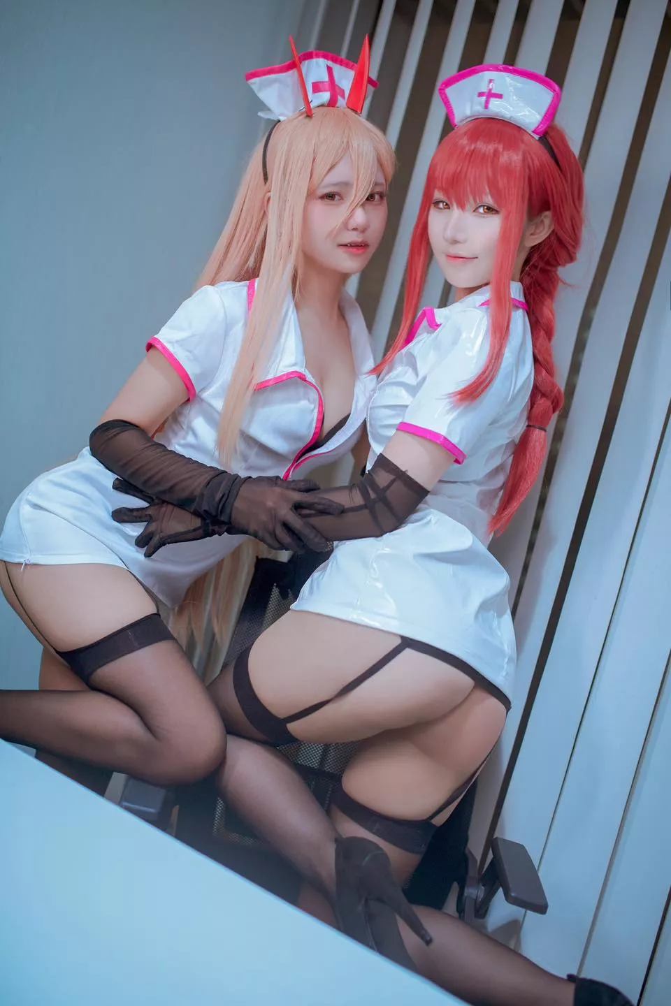 Naughty nurses Makima & Power (Hanari & Yuyuko) Chainsaw Man