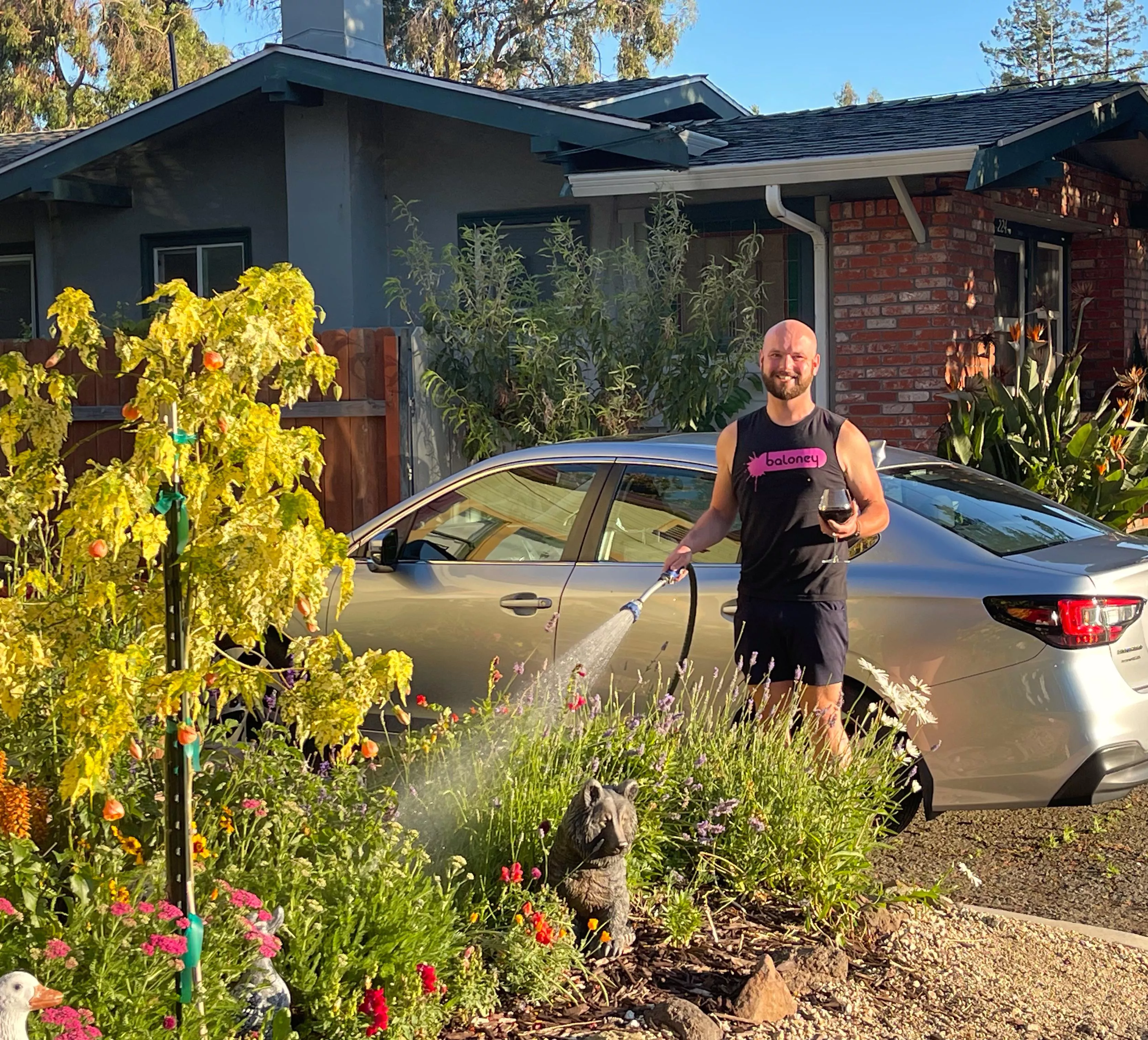 So bears water the garden with wine?