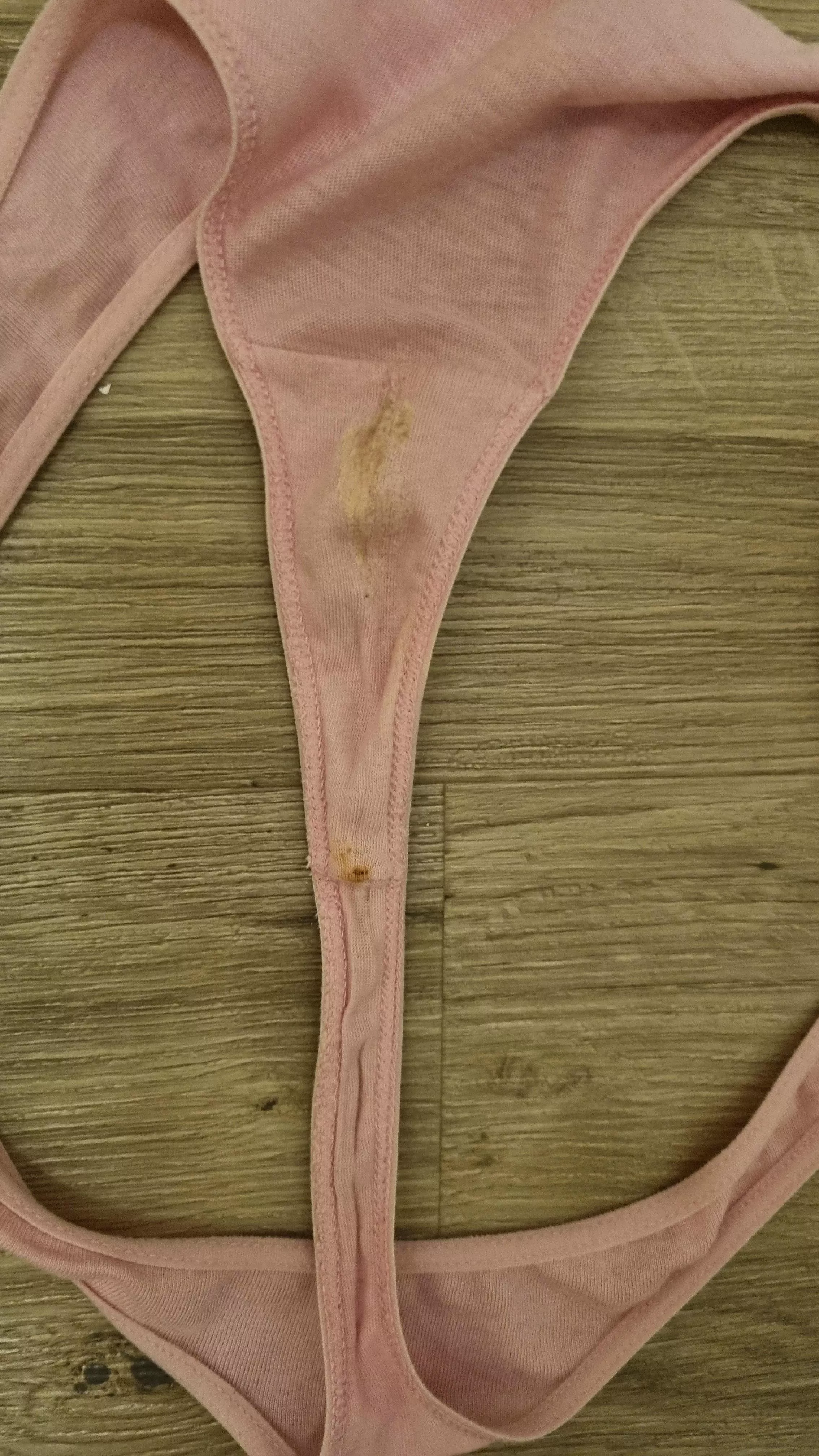 This thong has been sitting nice and tight on all my holes 😈 DM if interested!