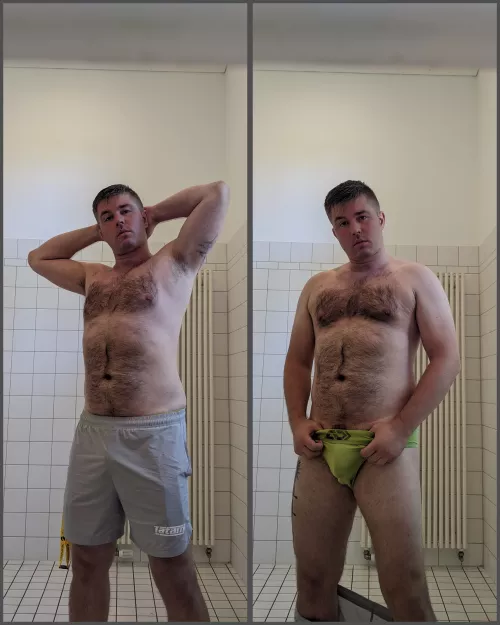 Why bother with a shirt in this heat