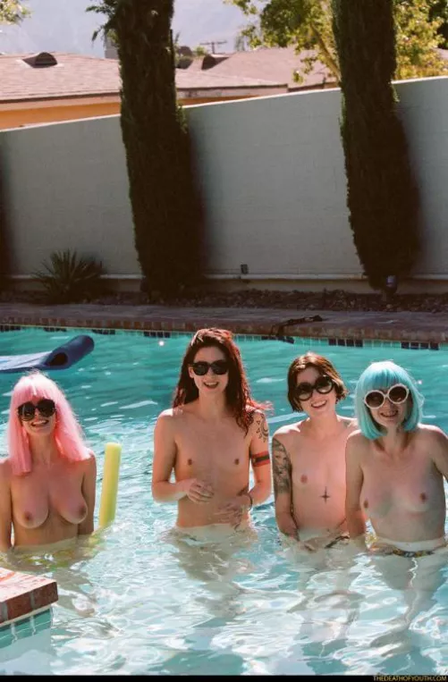 Wild hair pool girls