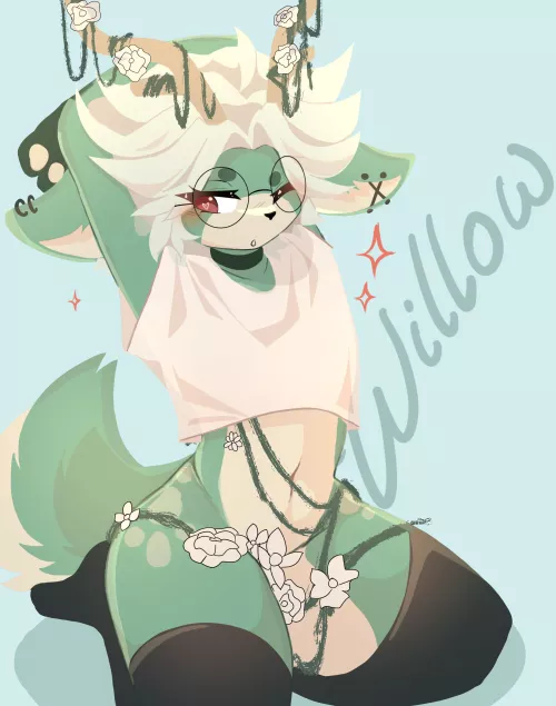 Willow deer (art by me @arki_parki)