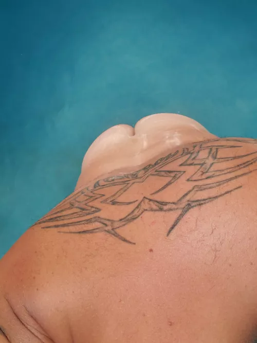 Working on the tan while cooling off