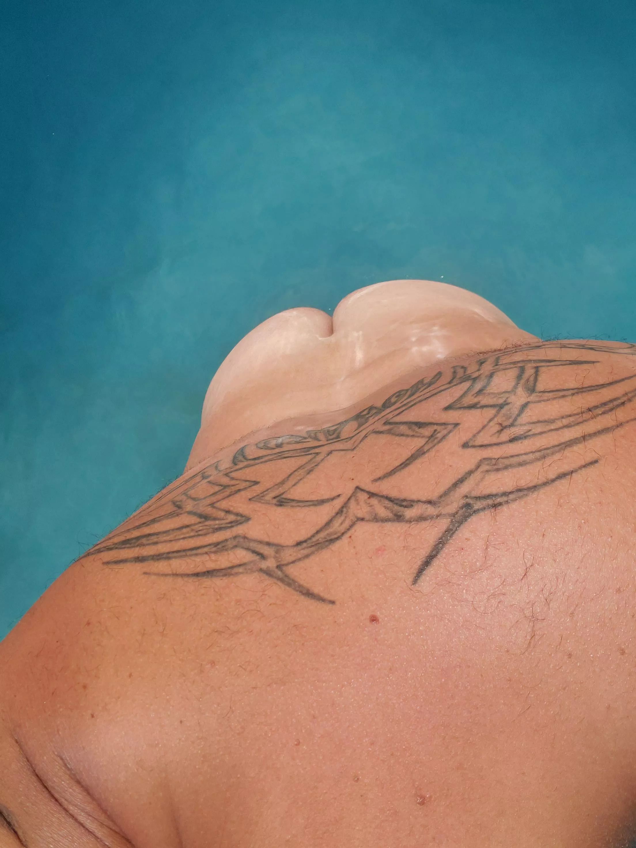 Working on the tan while cooling off