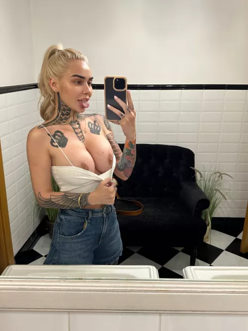 you're gonna love the reflection of my breasts in the mirror