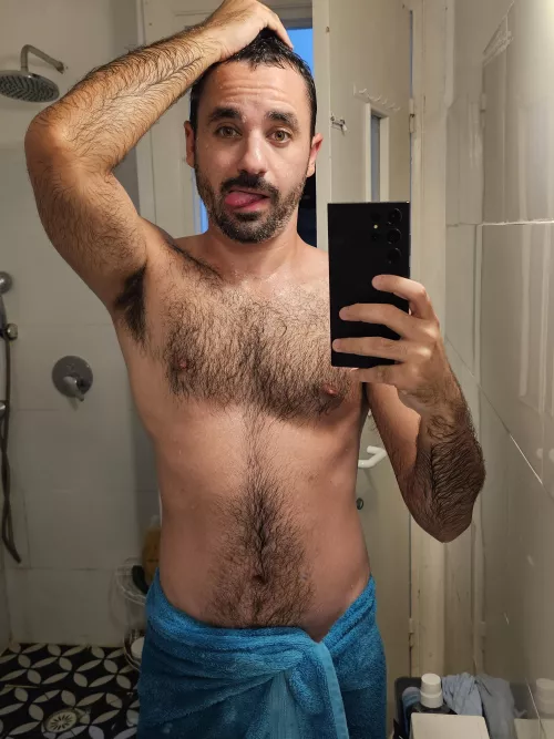 I'm wet cause I took a shower