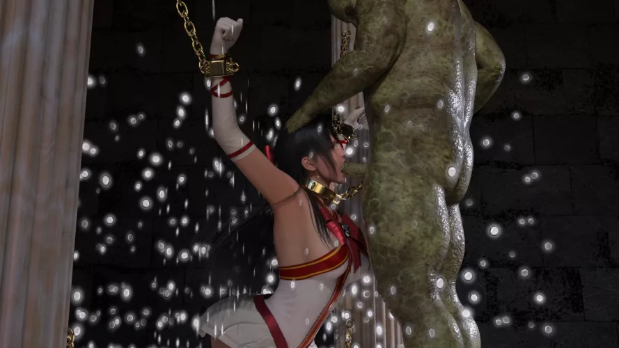 Magic girl restrained and facefucked (polar bear)