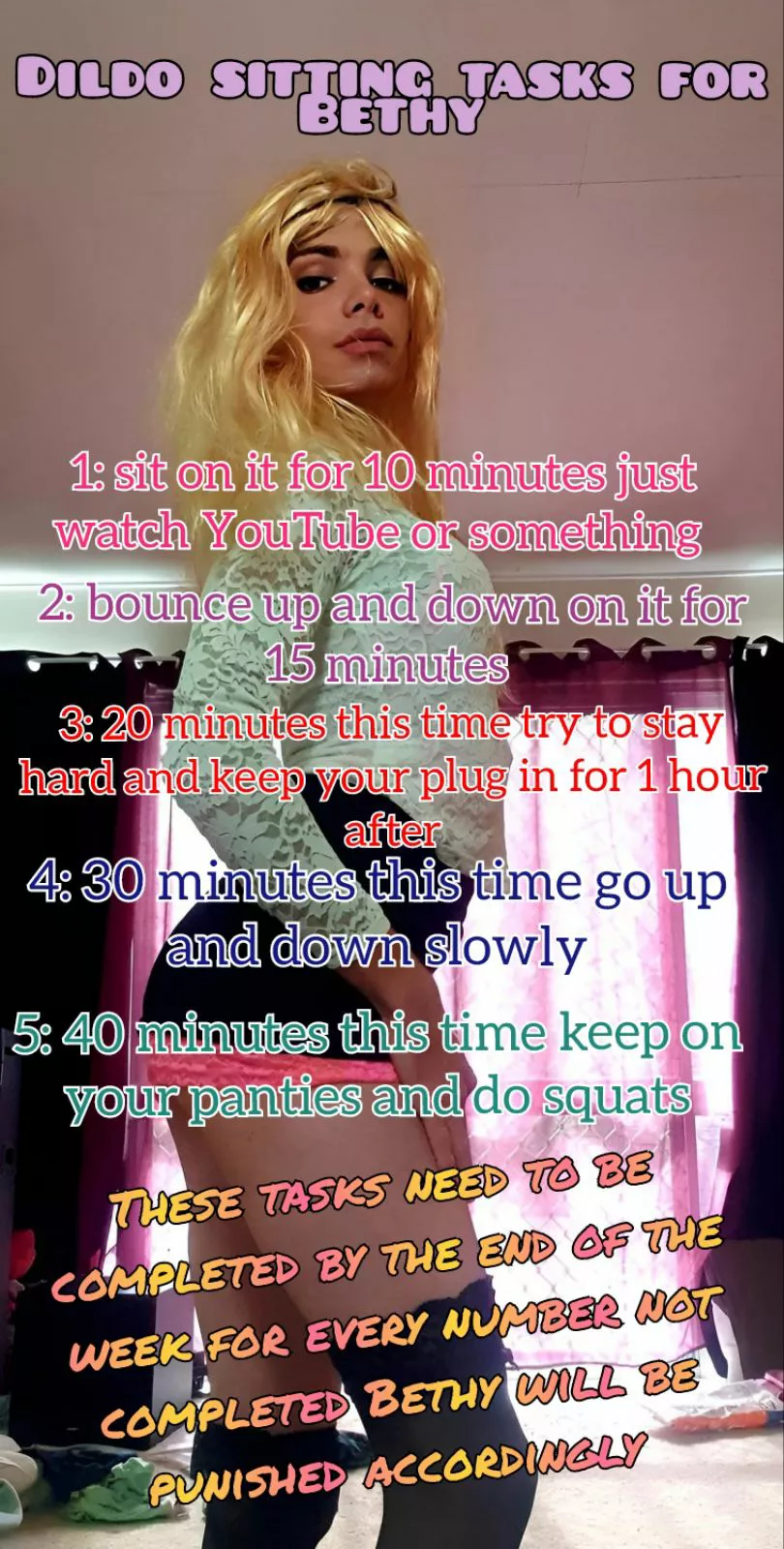 Weekly chores from daddy! 😊🥵