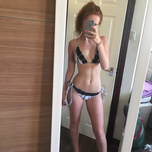 Black and white bikini