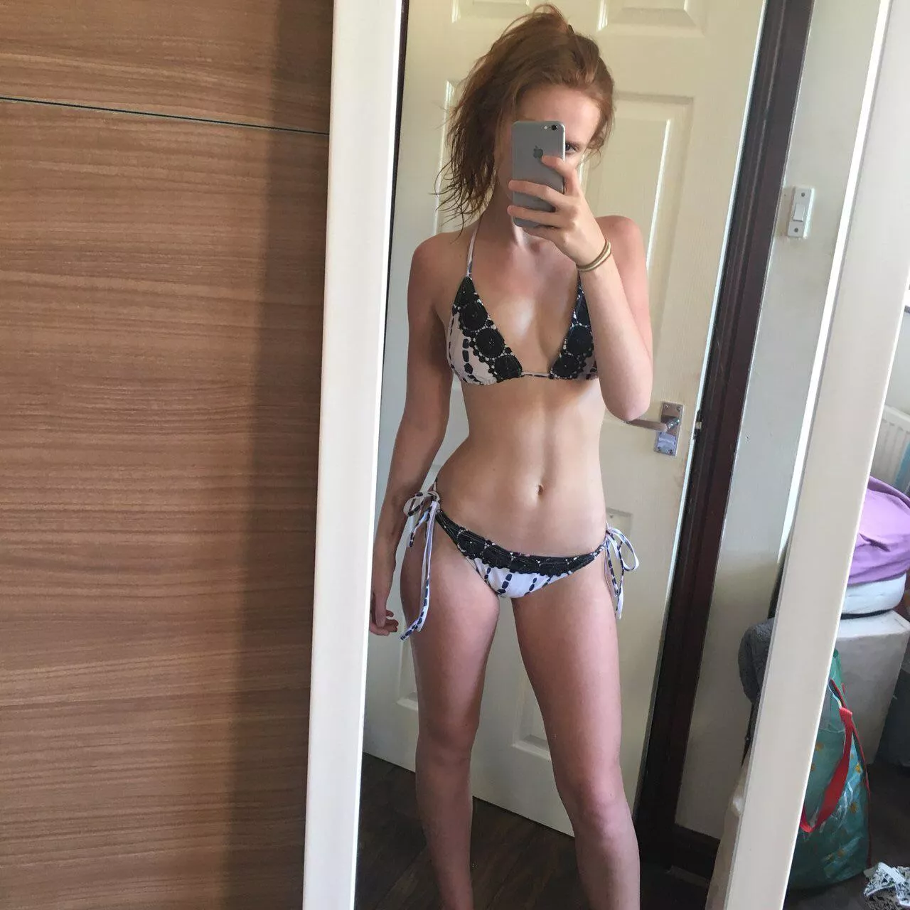 Black and white bikini