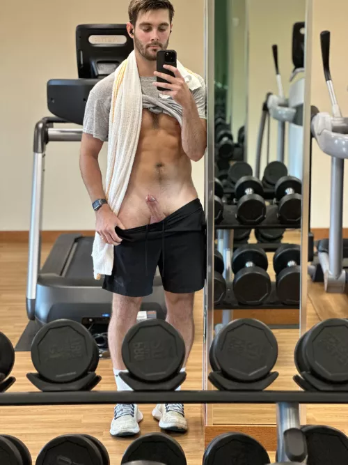 Just getting dirty in the hotel gym again