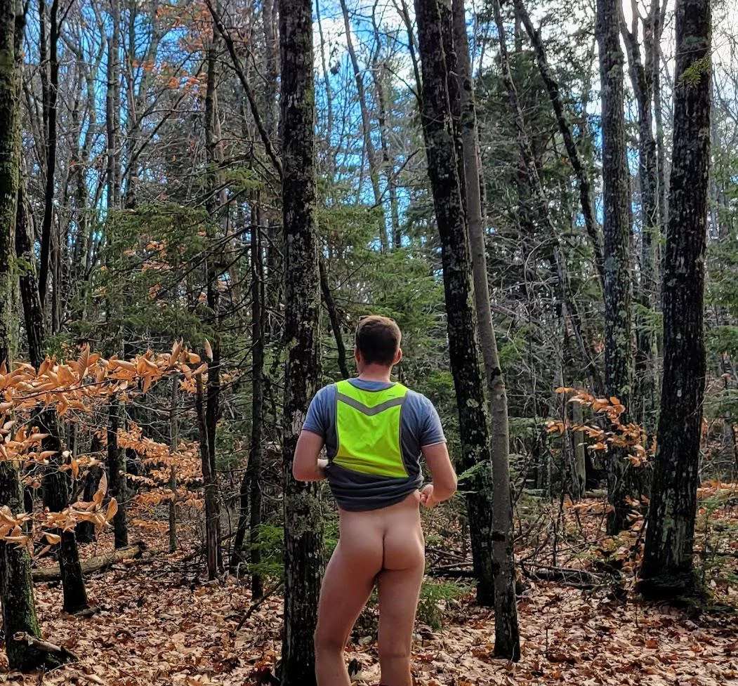 Pants always seem to come off in the woods! 😜🌲