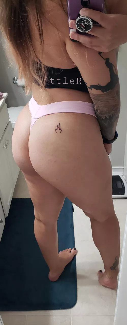 [Selling] [US] this soft pink thong. Stained with my juices. Worn for 24 hours on shift and packed and ready for a home today! 💝