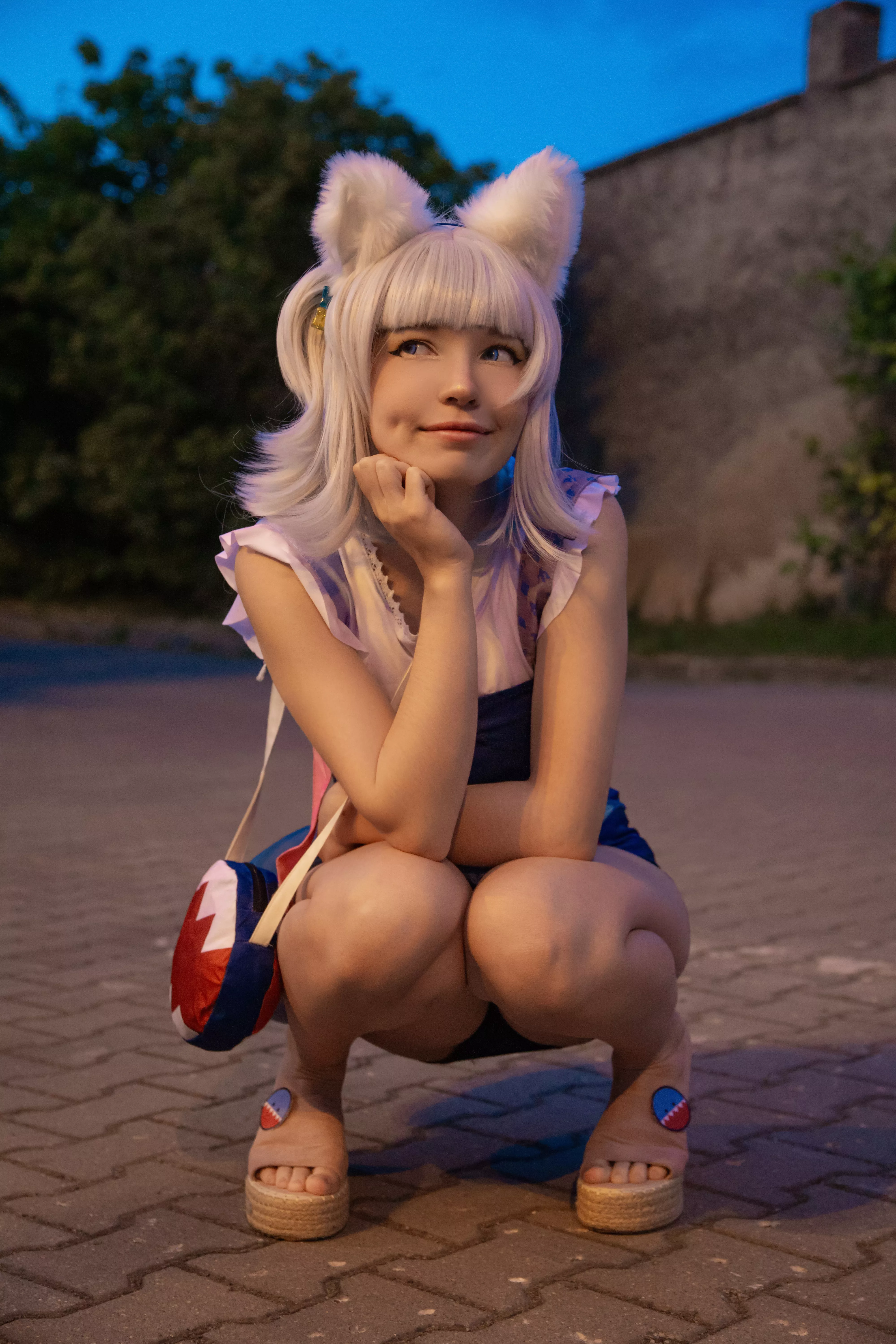 Cat Gura cosplay by Murrning_Glow