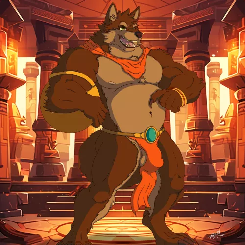 Egyptian Wolf. (IG: BougieandDarke) OC: Myself.