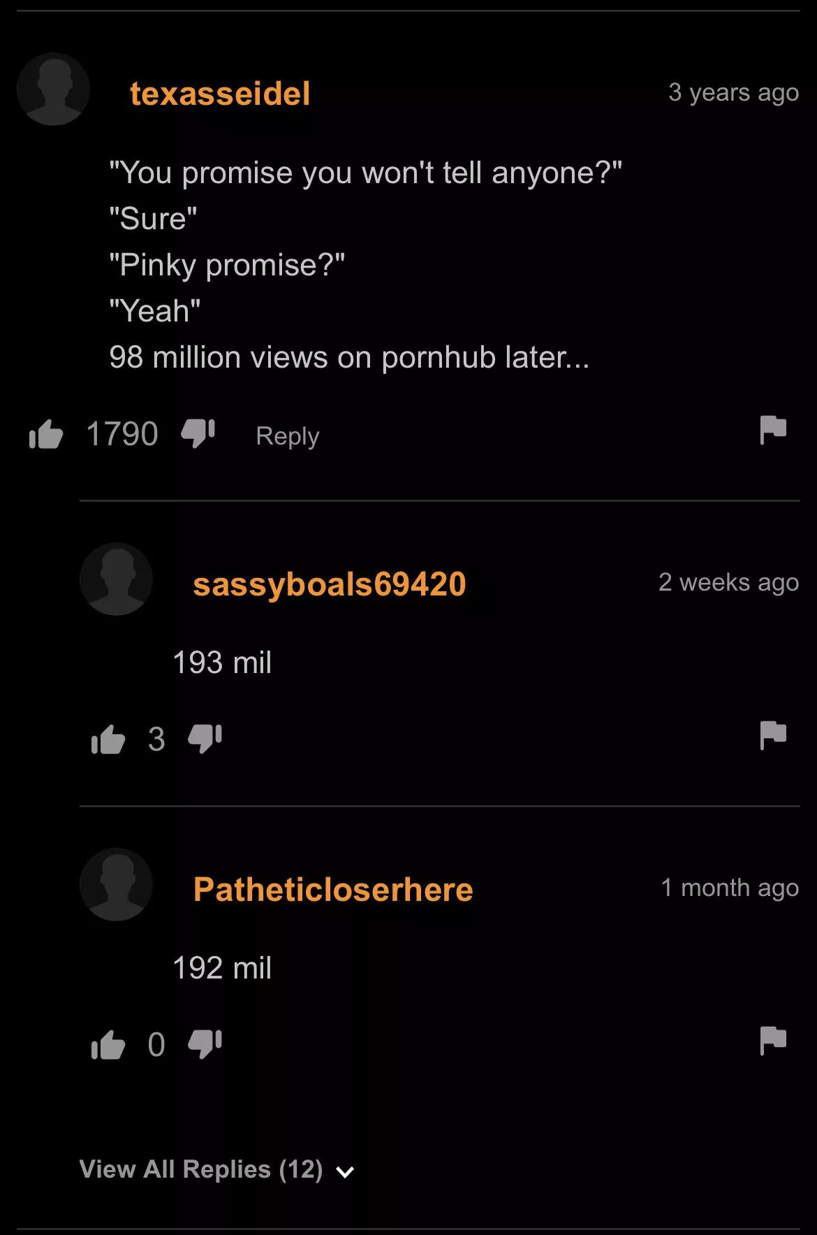 Man… Well that promise was broken.