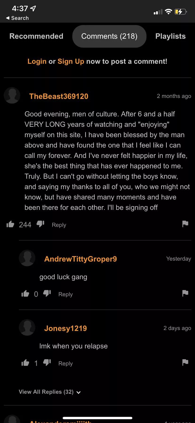 Pornhub comments turn wholesome