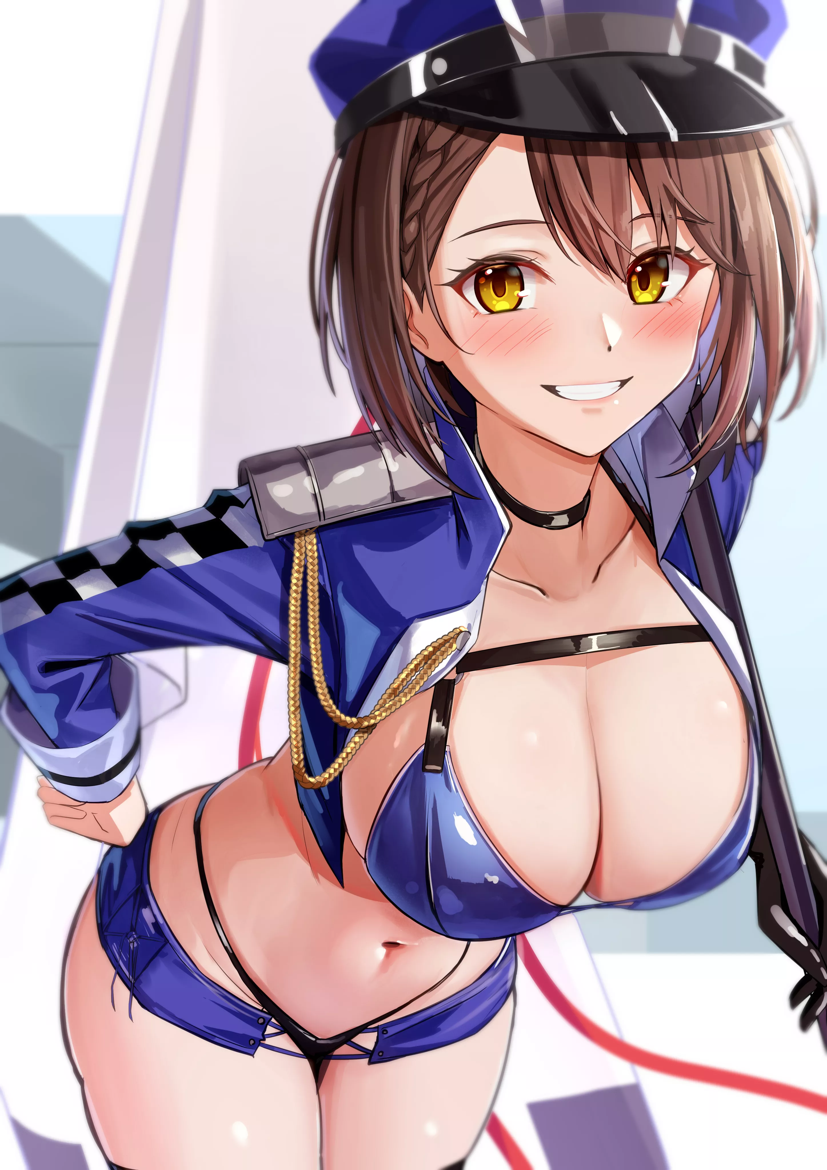 Race Queen Baltimore showing off her body [Azur Lane]