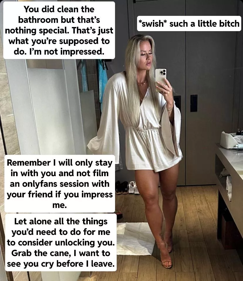 Your girlfriend films onlyfans scenes with your friends leaving you locked in chastity waiting for her all day.