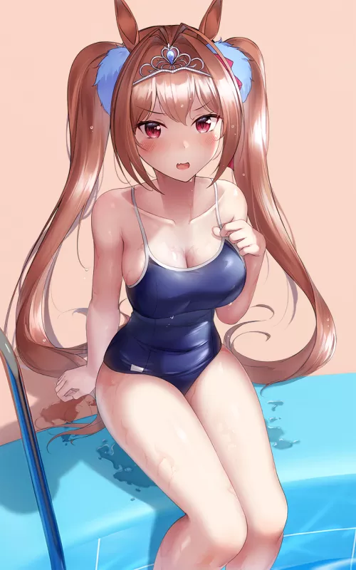 Daiwa Scarlet Resting at the Poolside [Uma Musume] (Shirosaba)