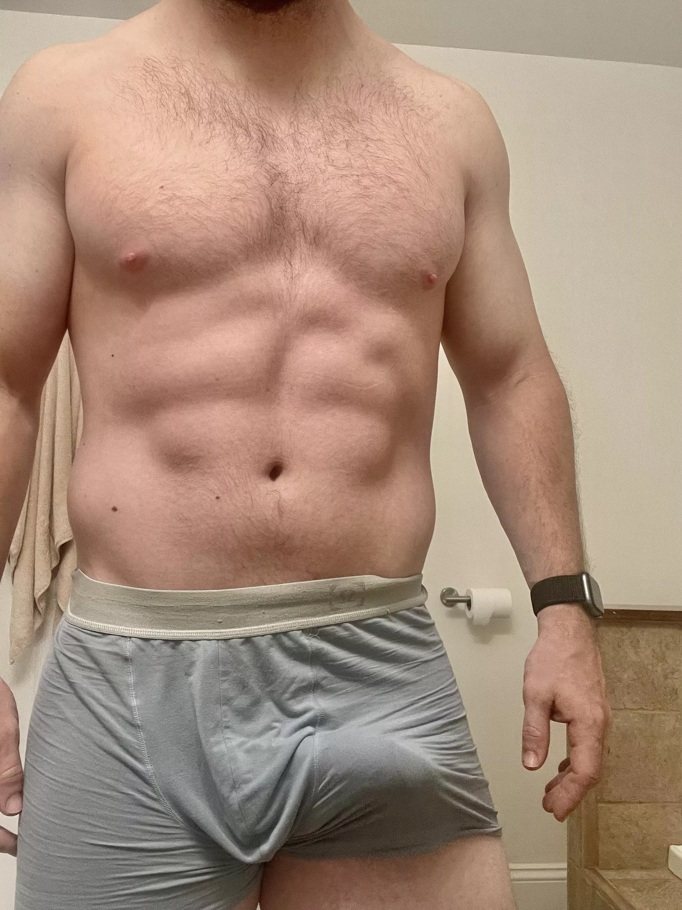 I was wondering why i was getting stares in the locker room…