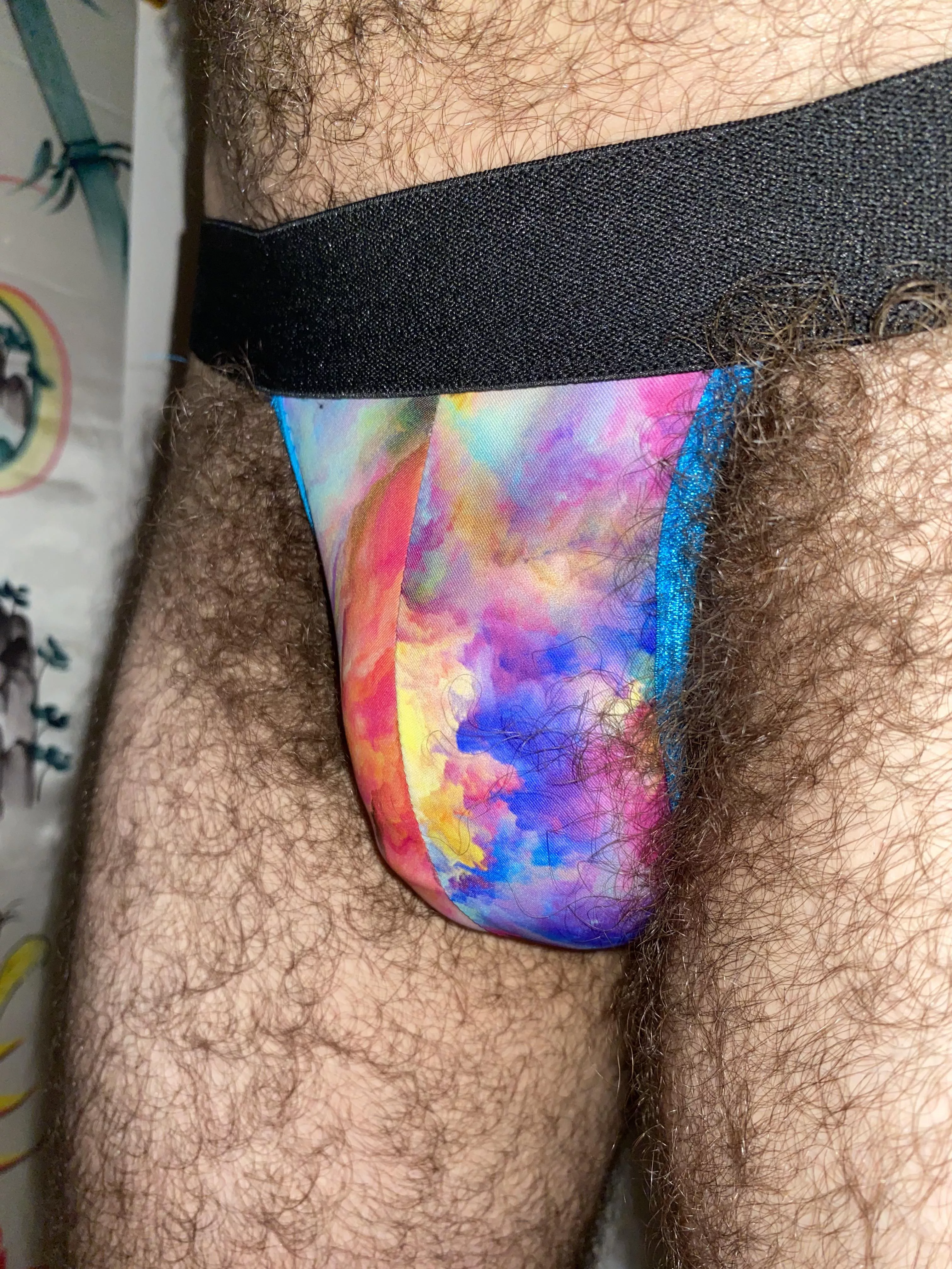 My new jock fits. Too bad there wasn’t room for my bush. 🌳