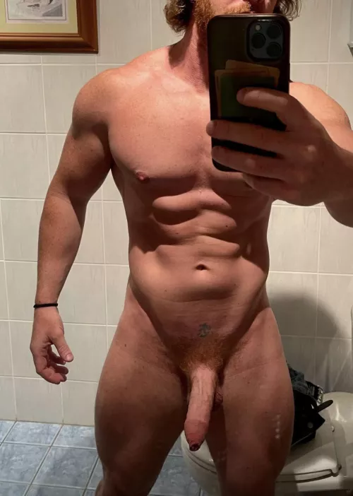 Naked in the bathroom