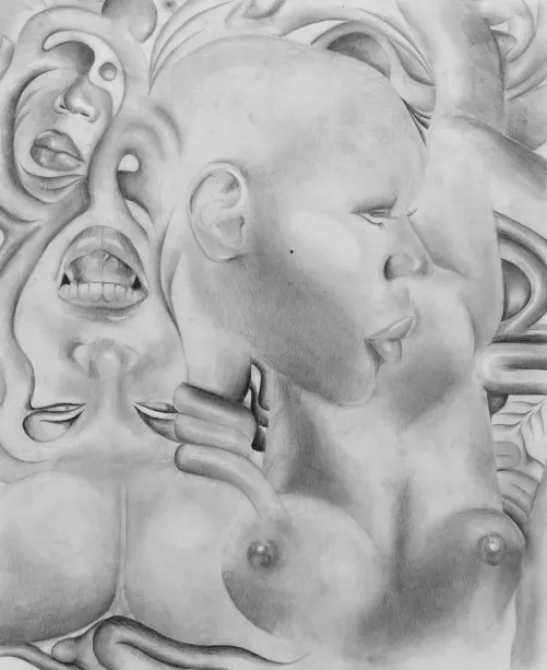 Self portrait , me (NAJAI), pencil, 2023