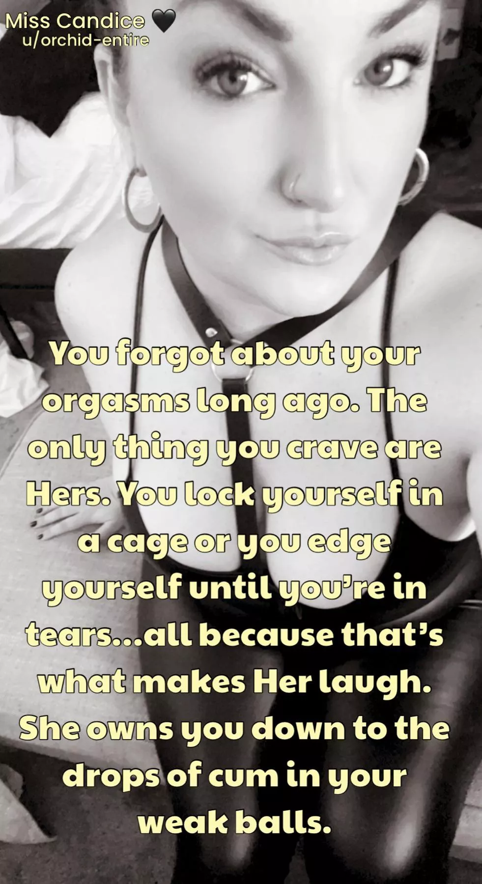 You boys sometimes forget that Femdom isn’t about you being used, it’s about you being of service. Her pleasure first. Her power. Her control. 🖤