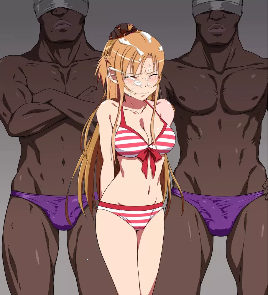 Asuna won the bikini competition. but, her sticky prize was unexpected...