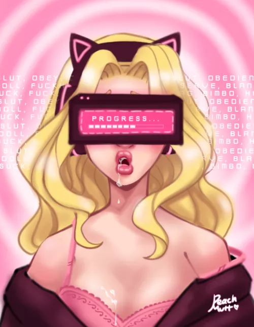 Bimbo Programming In Progress. Who would wanna join her? [PeachMutt]