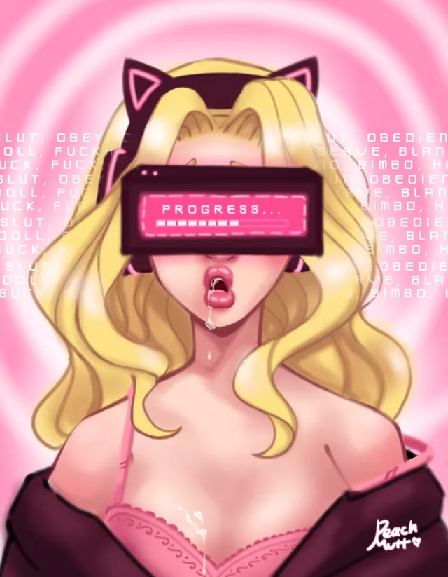 Bimbo Programming In Progress. Who would wanna join her? [PeachMutt]