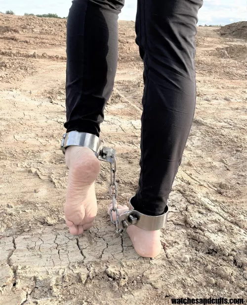 I love walking barefoot outside in chains